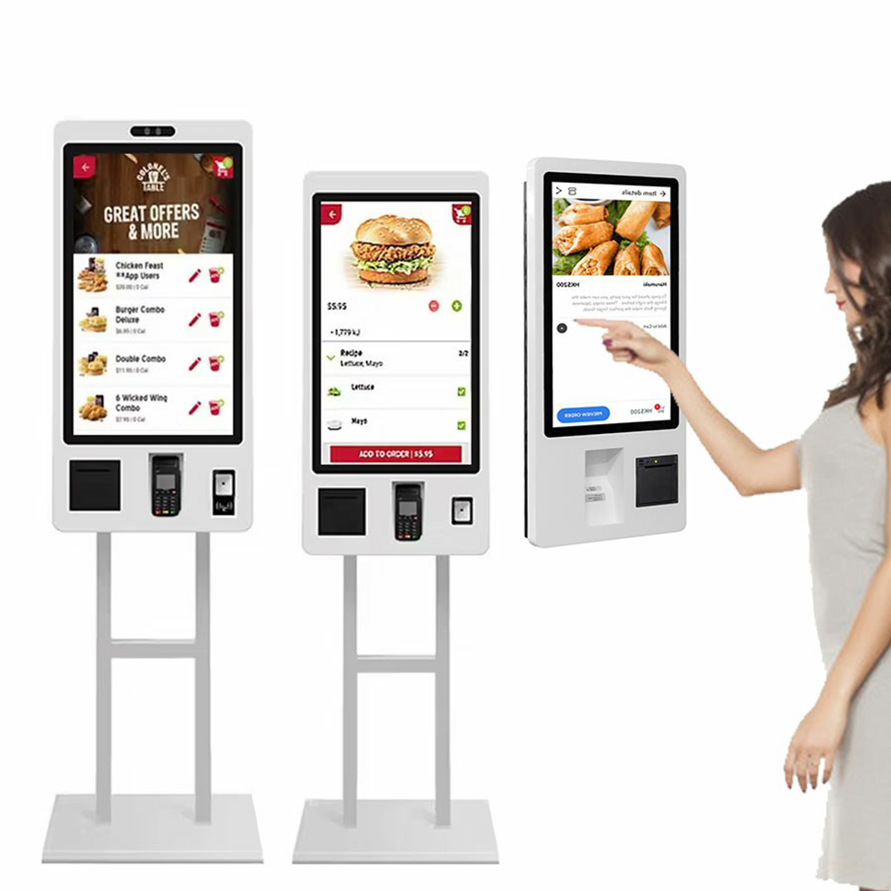 MS-S6 Customised wall mounted touch screen cashier kiosk