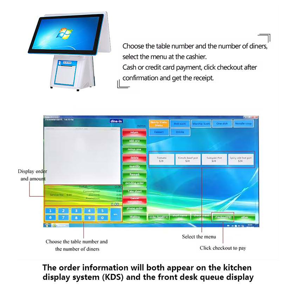 MS-S9 Restaurant self-service Visa card cashless kiosk