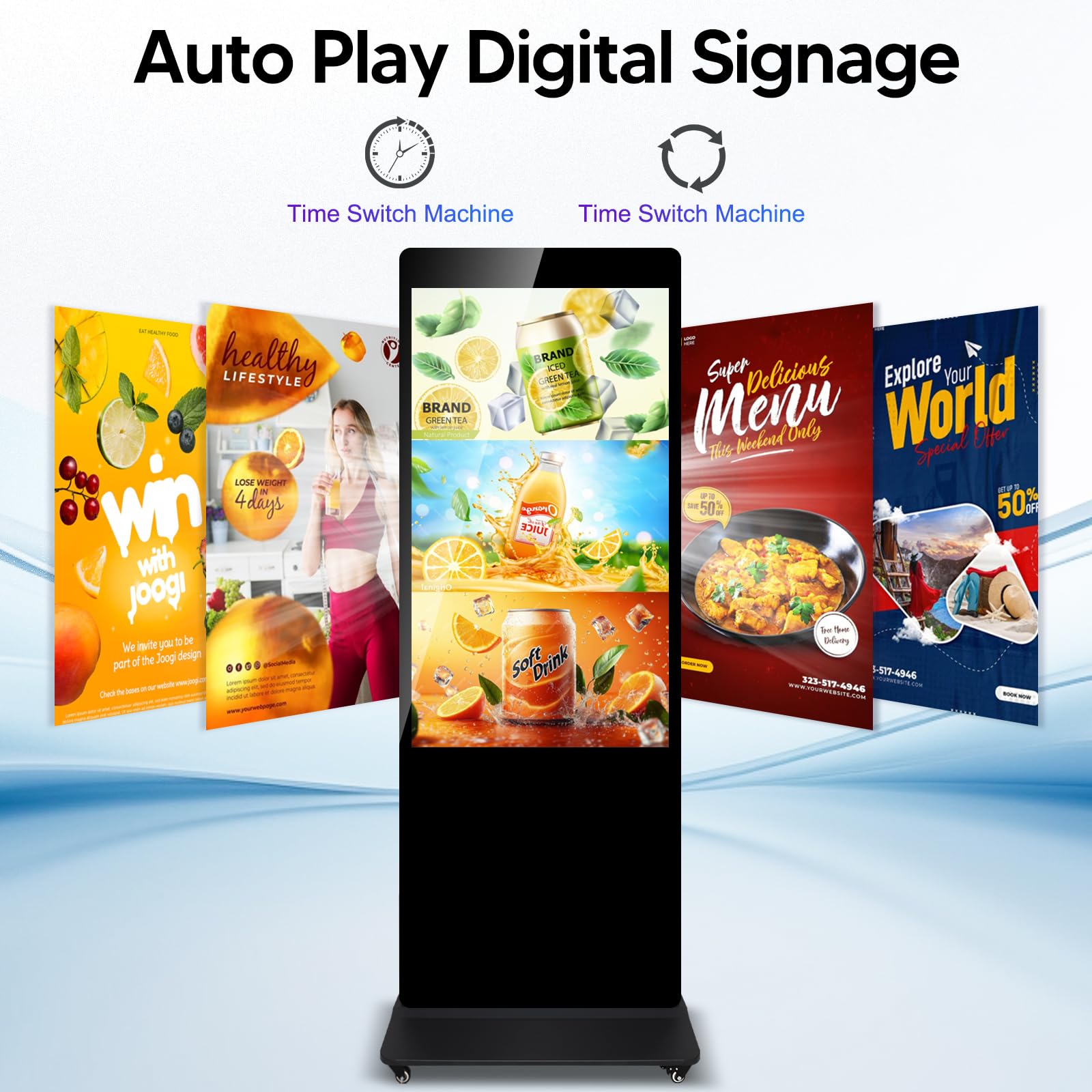 Multi-Size LCD Digital Signage: Split Screen and Multi-Playback